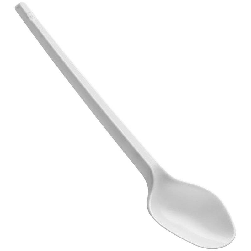 превью Ложки одноразовые чайные OfficeClean, эконом, ПС, белые, 12.5см, уп. 100шт. 
