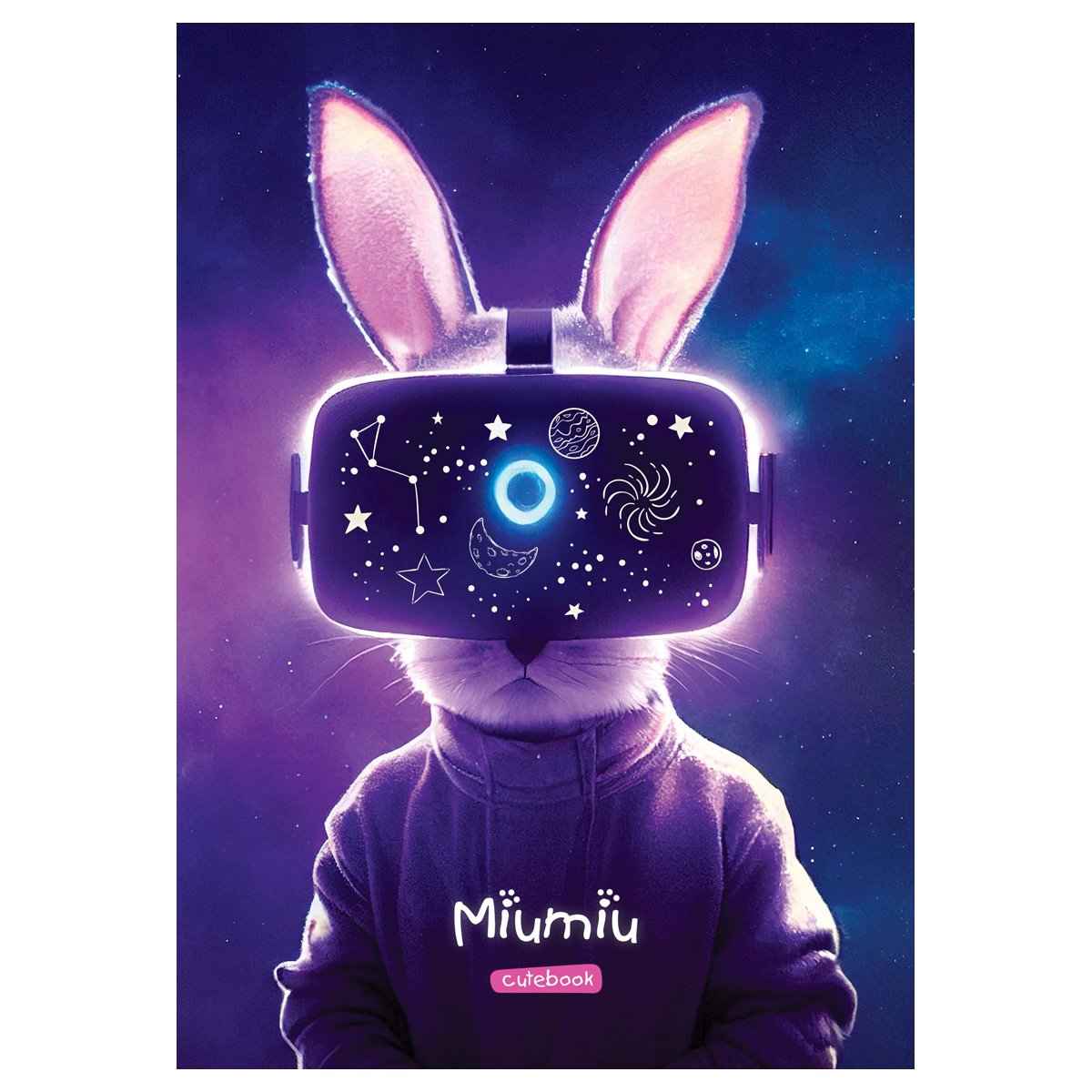 Тетрадь 40л., А5, клетка MESHU «Miumiu», матовая ламинация, тиснение фольгой, ЕВРО