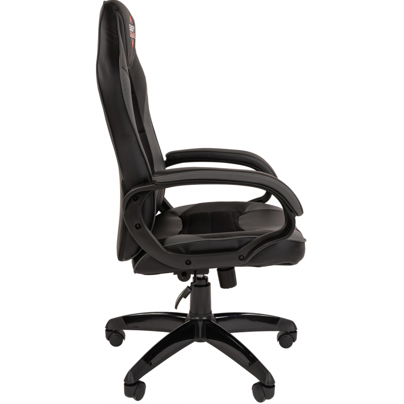 Кресло игровое Easy Chair 690 TPU серое/черное (экокожа/ткань, пластик)