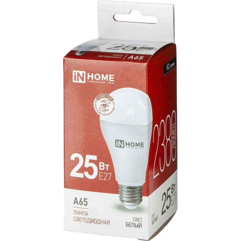 превью Лампа светодиодная LED-A65-VC 25Вт 230В Е27 4000К 2380 Лм IN HOME