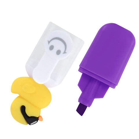 Набор текстовыделителей с топперами 6 ЦВЕТОВ НЕОН, «КРУТЫЕ УТЯТА», линия 1-4 мм, FUNSTER (ФАНСТЕР)