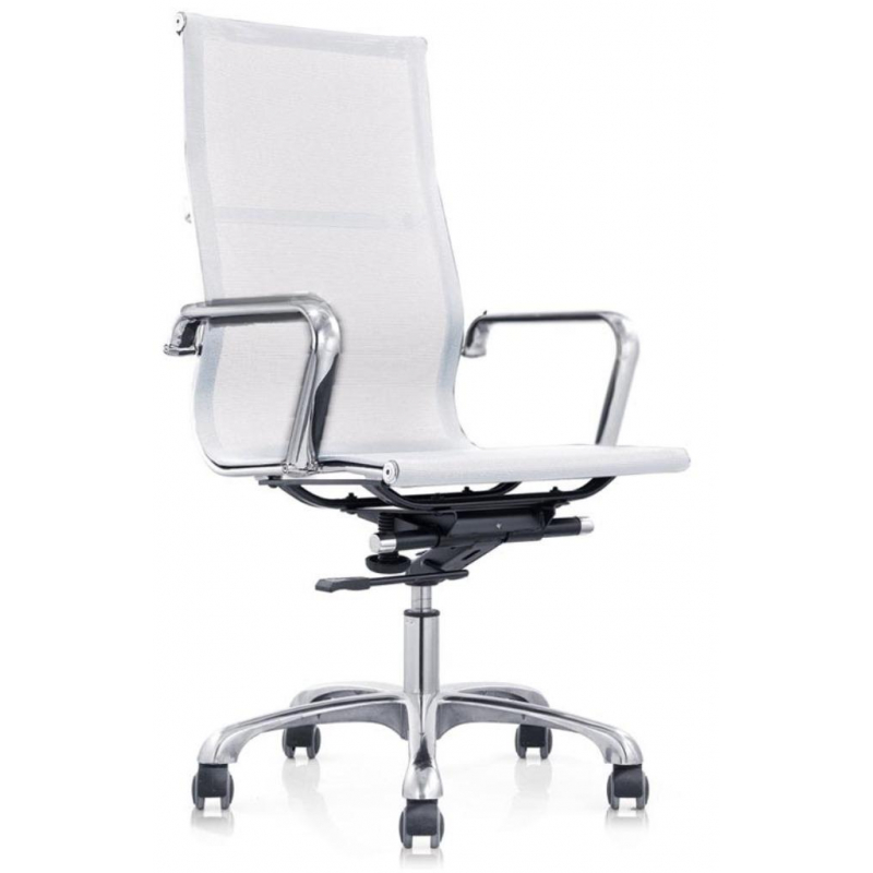 Кресло для руководителя Easy Chair 702 T NET белое (сетка/металл)