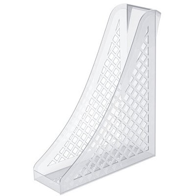 Лоток вертикальный для бумаг BRAUBERG ECO, 240×80х290 мм, сетчатый, прозрачный