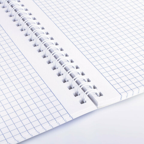 Тетрадь А4, 96 л., BRAUBERG, скоба, клетка, глянцевый лак, «Pastel», (микс в спайке)