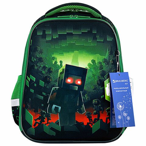 Ранец BRAUBERG FIT, 2 отделения, «Night warrior», 38×27х14 см