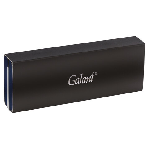 Ручка подарочная шариковая GALANT «ACTUS», корпус серебристый с черным, детали хром, узел 0.7 мм, синяя