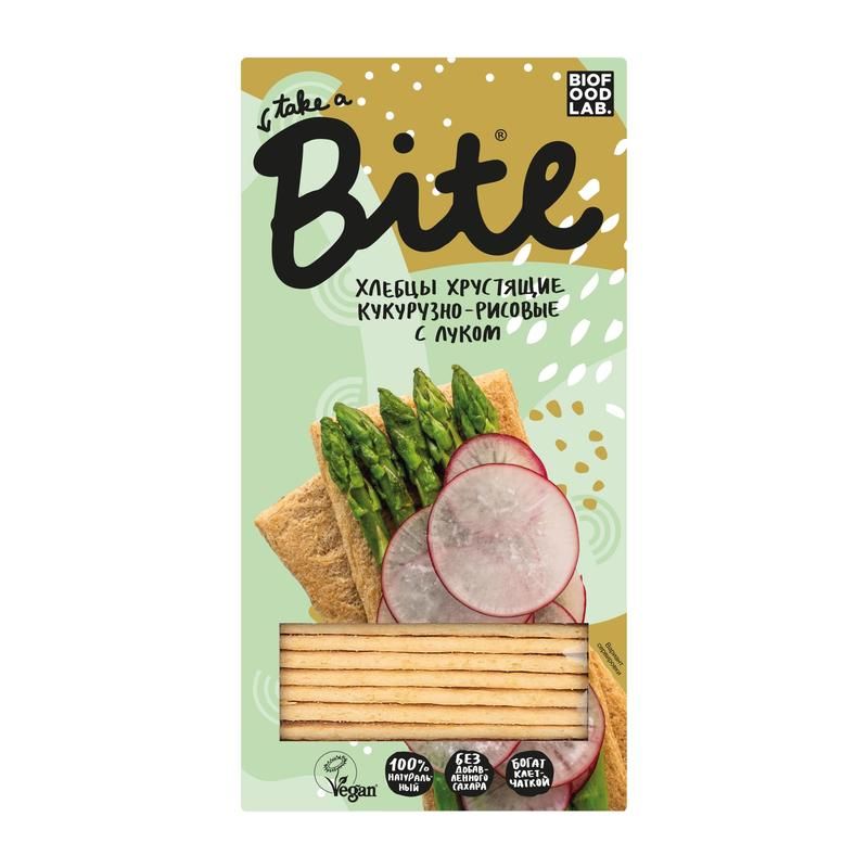 превью Хлебцы Bite кукурузно-рисовые с луком без глютена 150 г