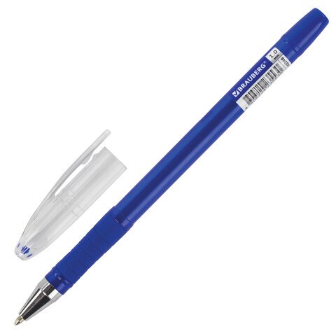 Ручка шариковая масляная с грипом BRAUBERG «Model-XL TONE», СИНЯЯ, узел 1.0 мм, линия письма 0.5 мм, 143248
