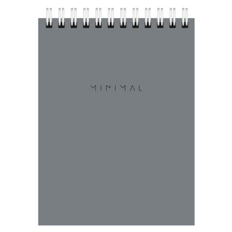 Блокнот МАЛЫЙ ФОРМАТ А6 108×145 мм, 40 л., гребень, картон, клетка, BRAUBERG «Minimal Classic»