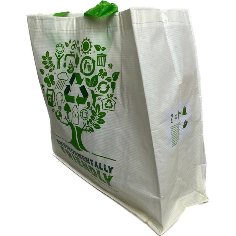 Сумка хозяйственная THINKGREEN с ручками размер 44×15×39