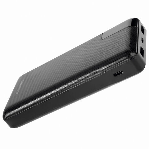 Аккумулятор внешний 20000 mAh SONNEN POWERBANK Q60P БЫСТРАЯ ЗАРЯДКА, 2USB, литий-полимерный