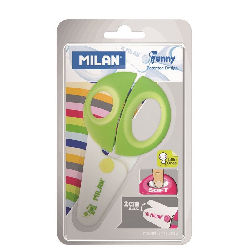 Ножницы детские Milan Funny (122 мм, с эргономичными ручками)