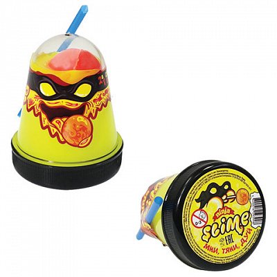 Слайм (лизун) «Slime Ninja», 2 в 1, желтый, красный, 130 г, ВОЛШЕБНЫЙ МИР