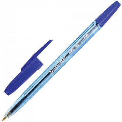 Ручка шариковая BRAUBERG SBP013, (типа CORVINA), корпус тонированный синий, 1 мм, синяя