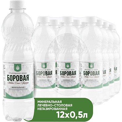 Вода минеральная BOROVAYA природная негазированная 0.5л