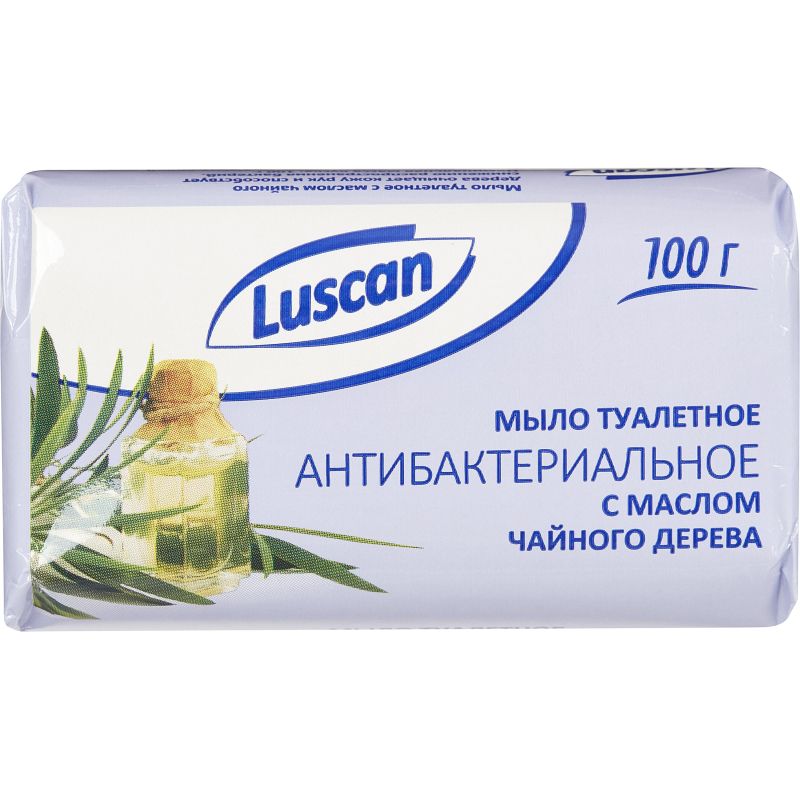 Мыло туалетное Luscan антибактериальное с маслом чайного дерева 100г
