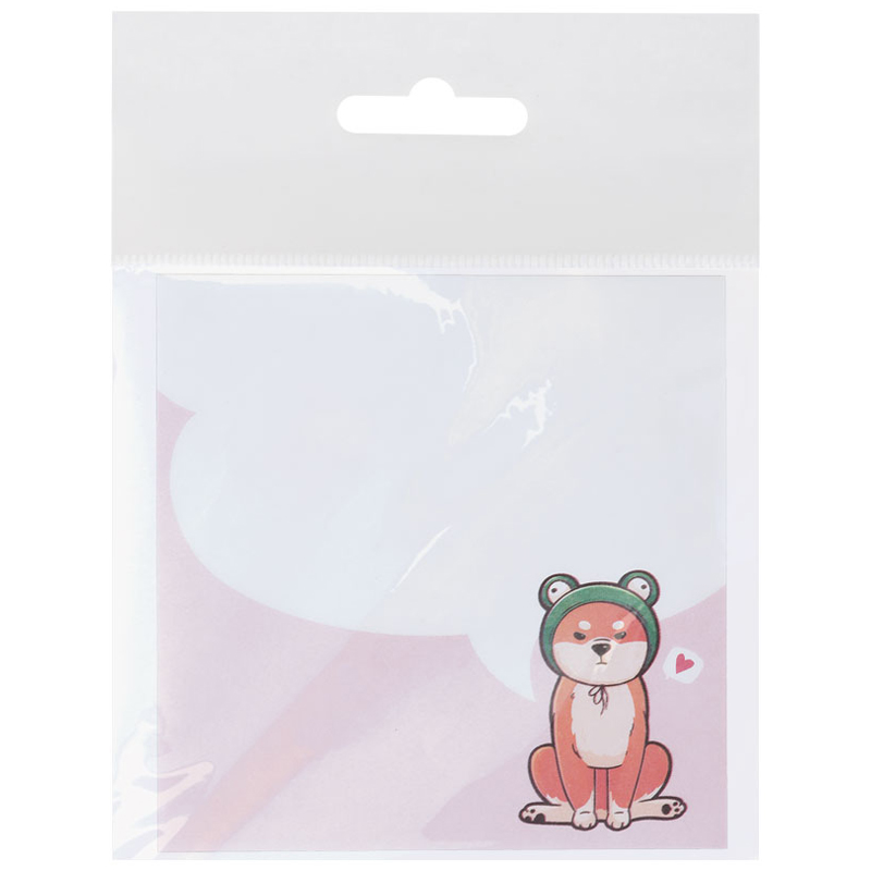 Блок для записей MESHU 8.5×8.5см, 100л., «Cute dog», на склейке
