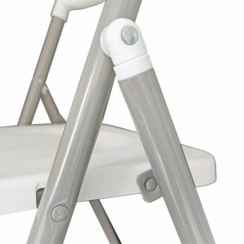 Стул складной BRABIX «Golf Lite CF-017»серебристый каркаспластик белый532896