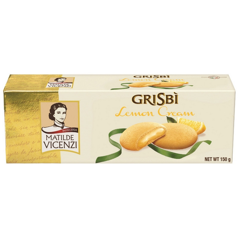 Печенье GRISBI «Lemon cream», с начинкой из лимонного крема, 150 г