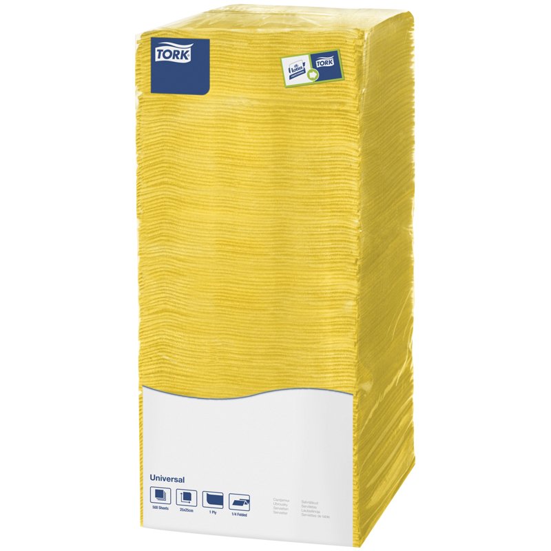 Салфетки TORK Big Pack, 25×25, 500 шт., желтые, 470116