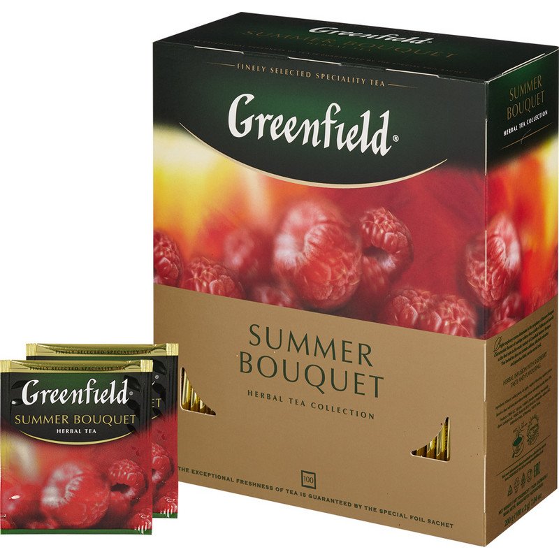 Чай Greenfield Summer Bouquet фруктов.фольгир. 100 пак/уп