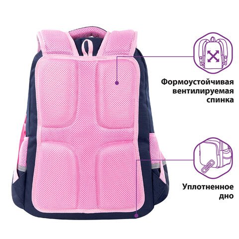 Рюкзак ЮНЛАНДИЯ COMPLETE, с пеналом в комплекте, эрго-спинка, «Nice fox», 42×29х14 см