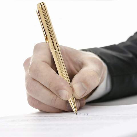 Ручка подарочная шариковая GALANT «Graven Gold», корпус золотистый с гравировкой, золотистые детали, пишущий узел 0.7 мм, синяя