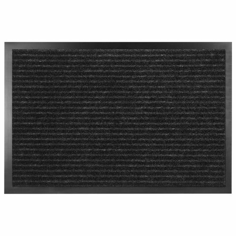 Коврик придверный 120×150 см, ЧЕРНЫЙ, влаго-грязезащитный, 430 г/м2, ребристый, ЛЮБАША СТАНДАРТ