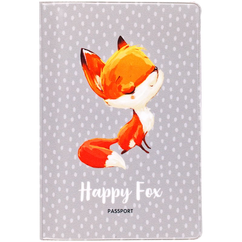 Обложка для паспорта MESHU «Happy Fox», ПВХ, 2 кармана
