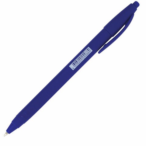 Ручка шариковая масляная автоматическая BRAUBERG «Delta», СИНЯЯ, soft-touch, 0.7 мм, линия 0.5 мм, 143339