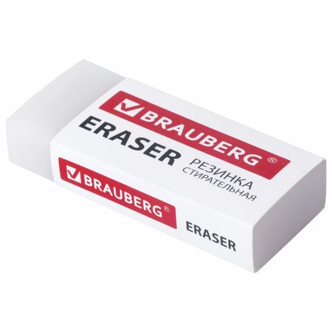 превью Ластик BRAUBERG «EXTRA», 50×24×10 мм, бумажный рукав, ЭКО-ПВХ, 228075