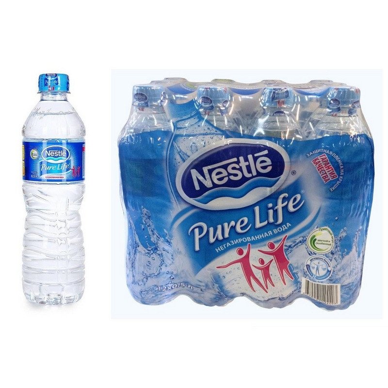 превью Вода питьевая Nestle Pure Life негазированная 0.5 л (12 штук в упаковке)