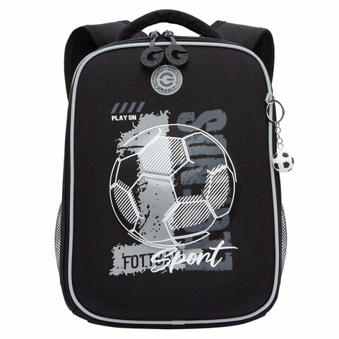 Ранец GRIZZLY анатомическая спинка, облегченный, для мальчиков, SPORT, 37×26х16 см