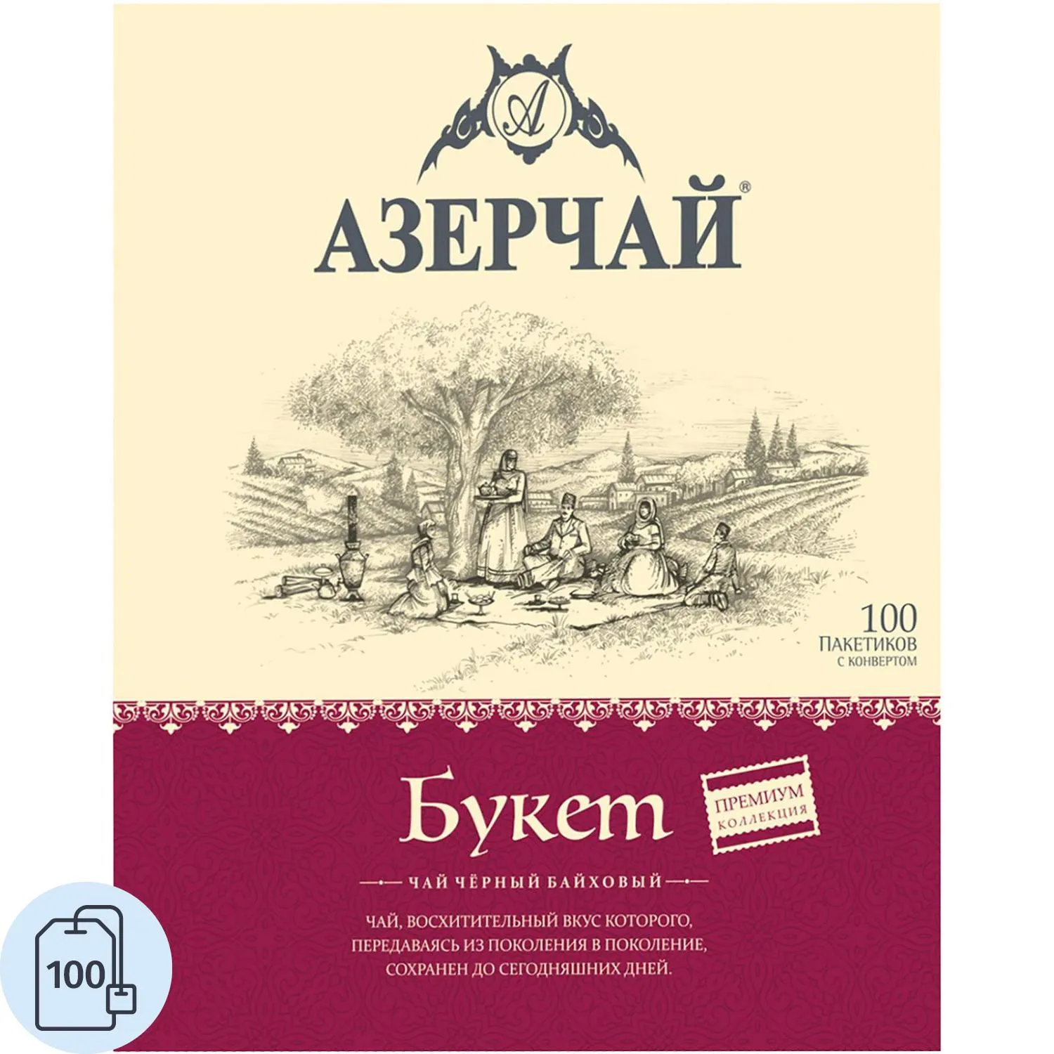 Чай чёрный Азерчай Premium Collection 100 пакетиков