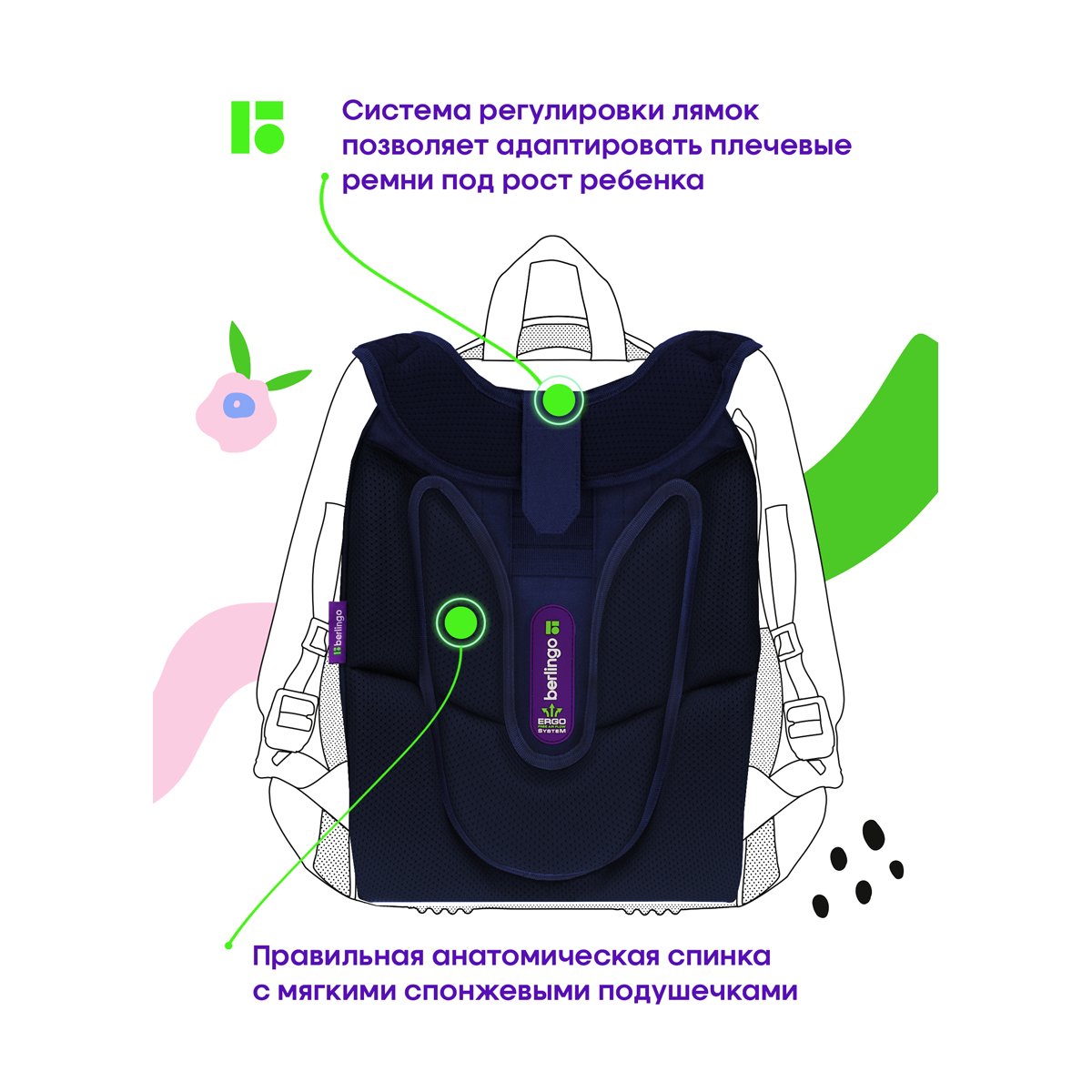 Ранец Berlingo Expert Box «Iron drone» 38×29×16см, 2 отделения, анатомическая спинка, пенал и мешок для обуви в комплекте