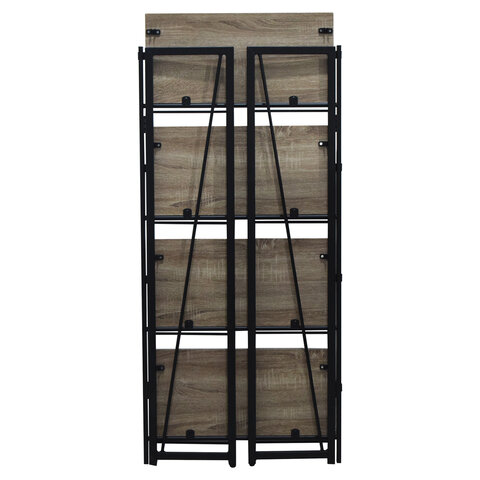 Стеллаж на металлокаркасе BRABIX «LOFT SH-001»600×300х1250 ммскладнойцвет дуб антик641229
