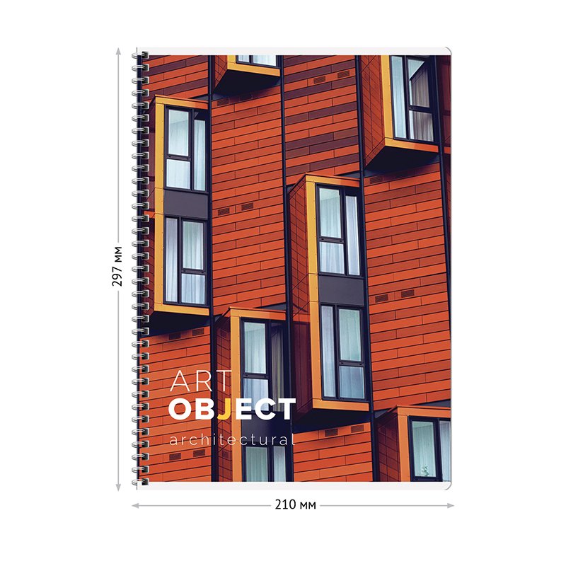 Тетрадь 80л., А4, клетка на гребне ArtSpace «Архитектура. Art object», глянцевый УФ-лак