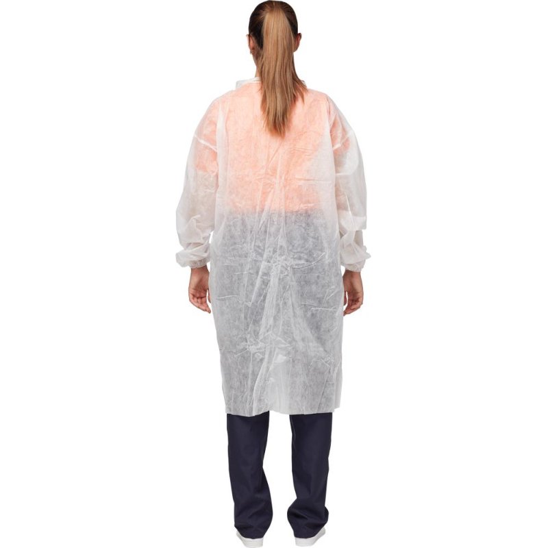 Халат на кнопках (30 гр) 4XL белый (10 шт/упак)