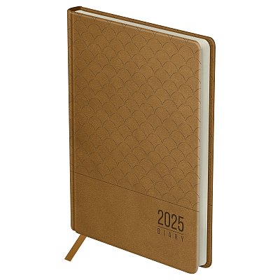 Ежедневник датированный 2025г., А5, 176л., твердый переплет, кожзам, BG «Pattern. Beige», бежевый