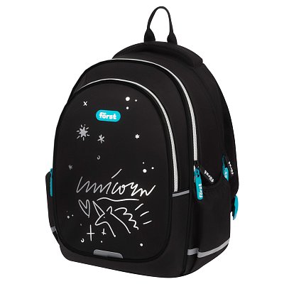 Рюкзак Först F-Cute «Unicorn» 37×29×17см, 3 отделения, 2 кармана, анатомическая спинка