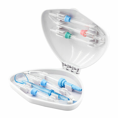 Ирригатор для полости рта REVYLINE RL 100, стационарный, емкость резервуара 0.6 л, 7 насадок, белый