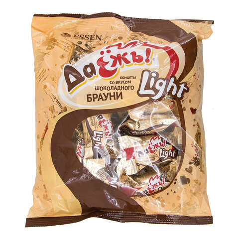 Конфеты шоколадные ESSEN «ДаЁжъ! » Light со вкусом шоколадного брауни500 гпакет