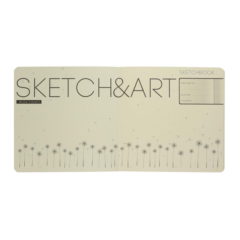Скетчбук Sketch&Art Original 145×145мм 100л беж 100г, мягк. обл. сер 1-506/03