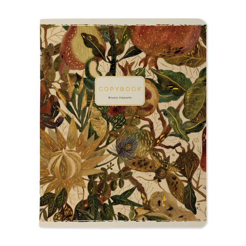 Тетрадь А5 48 л. BRUNO VISCONTI скоба, клетка, Soft Touch, фольга, «FLORA» (5 видов)
