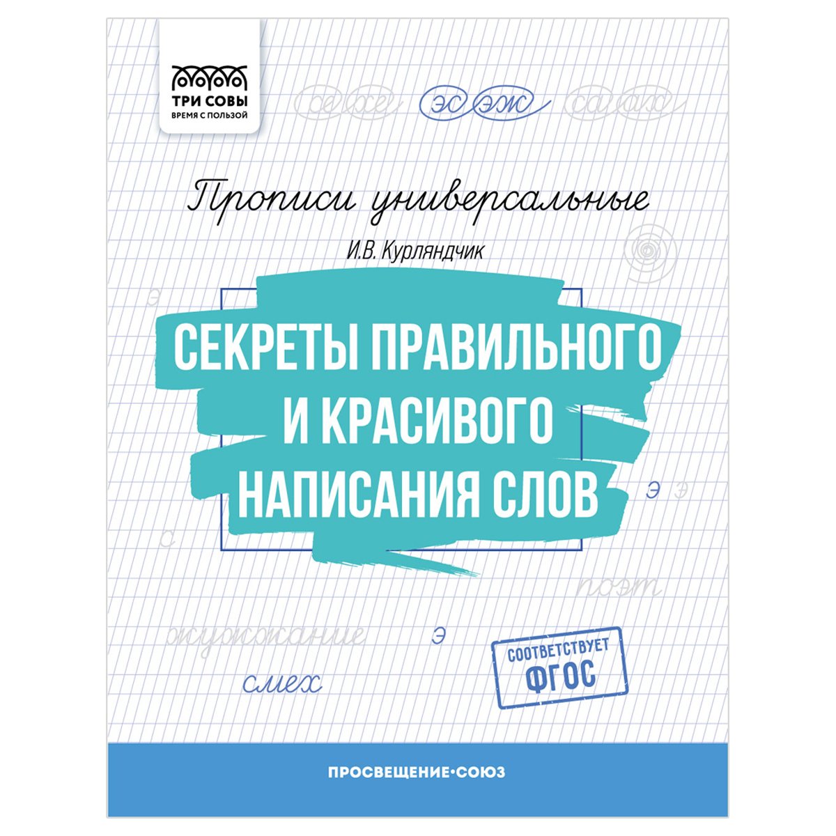 превью Прописи универсальные, А5 ТРИ СОВЫ «Секреты правильного и красивого написания слов», 16стр. 