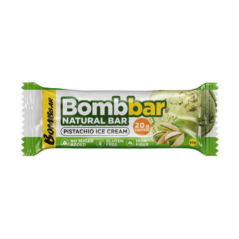 Батончик BOMBBAR «Фисташковый пломбир» без сахара 60 г, шоу-бокс