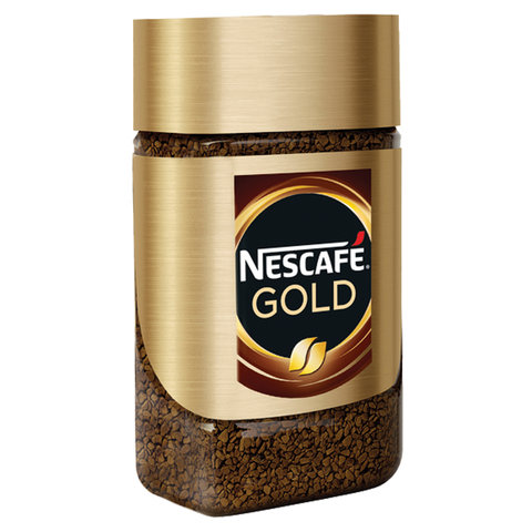 Кофе молотый в растворимом NESCAFE (Нескафе) «Gold», сублимированный ...