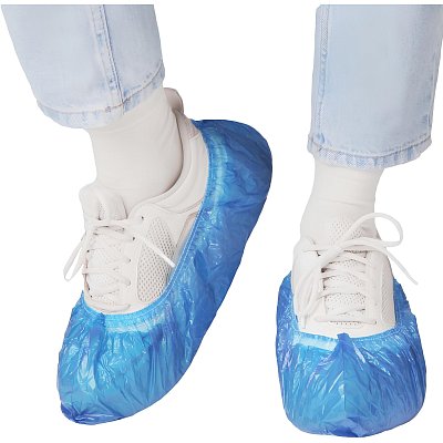 Бахилы п/э Elegreen Экстра (с2. рез), дв, син, ГППНД2-8/8/2р-С-С,3.9г,500пар/уп