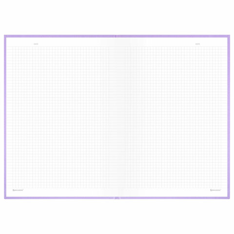 Блокнот БОЛЬШОЙ ФОРМАТ 200×290 мм, А4, 80 л., твердый, клетка, BRAUBERG «Minimal», сиреневый