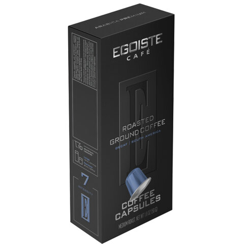 Кофе в капсулах EGOISTE «DECAF» для кофемашин Nespresso, 10 порций, арабика 100%, ФРАНЦИЯ